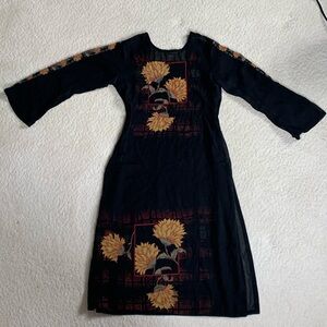 Vintage traditional sunflower dress